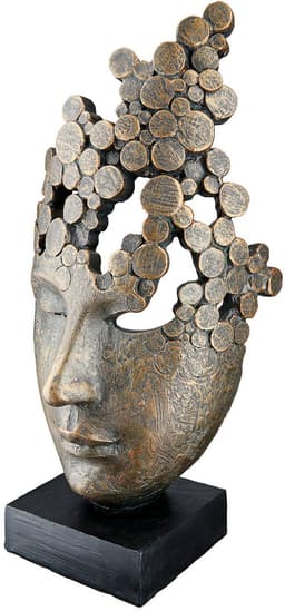 Casablanca by Gilde Dekofigur Skulptur "Female Mask" | Bronze