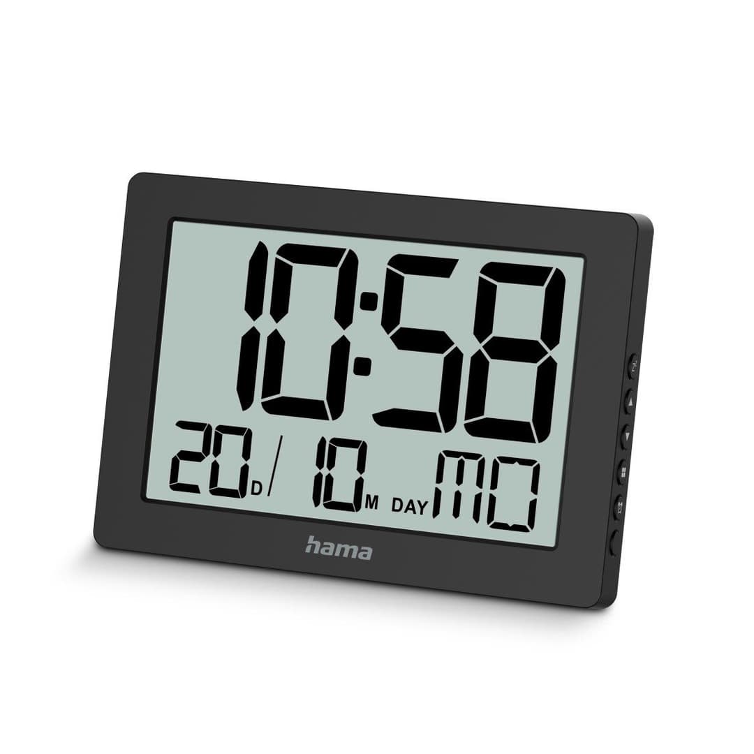 Hama Uhr Digitale Wanduhr "Ko Tao" | Schwarz