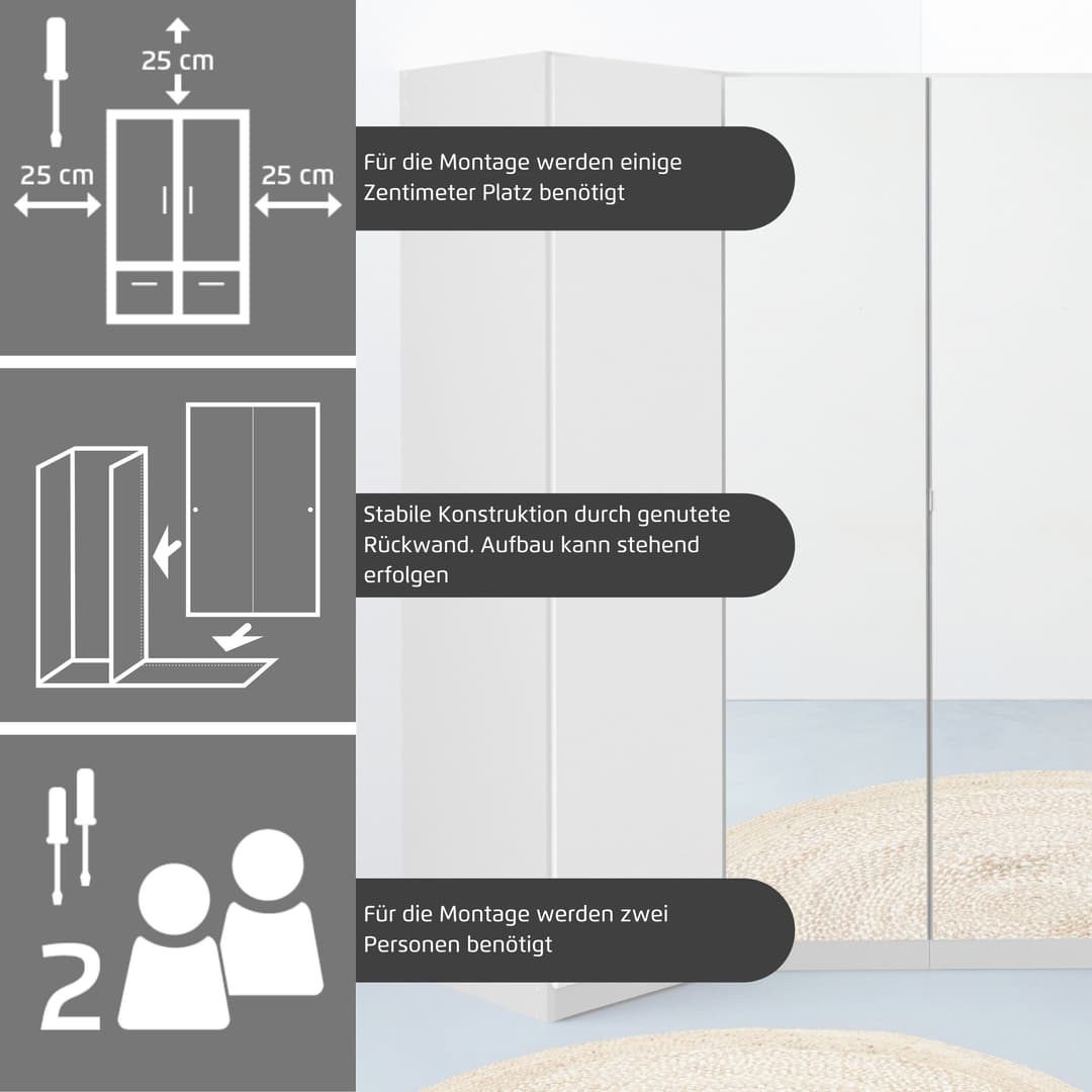 rauch Schrank-Set VANDOR | Grau