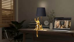 Näve Tischleuchte Helge Hase | Gold