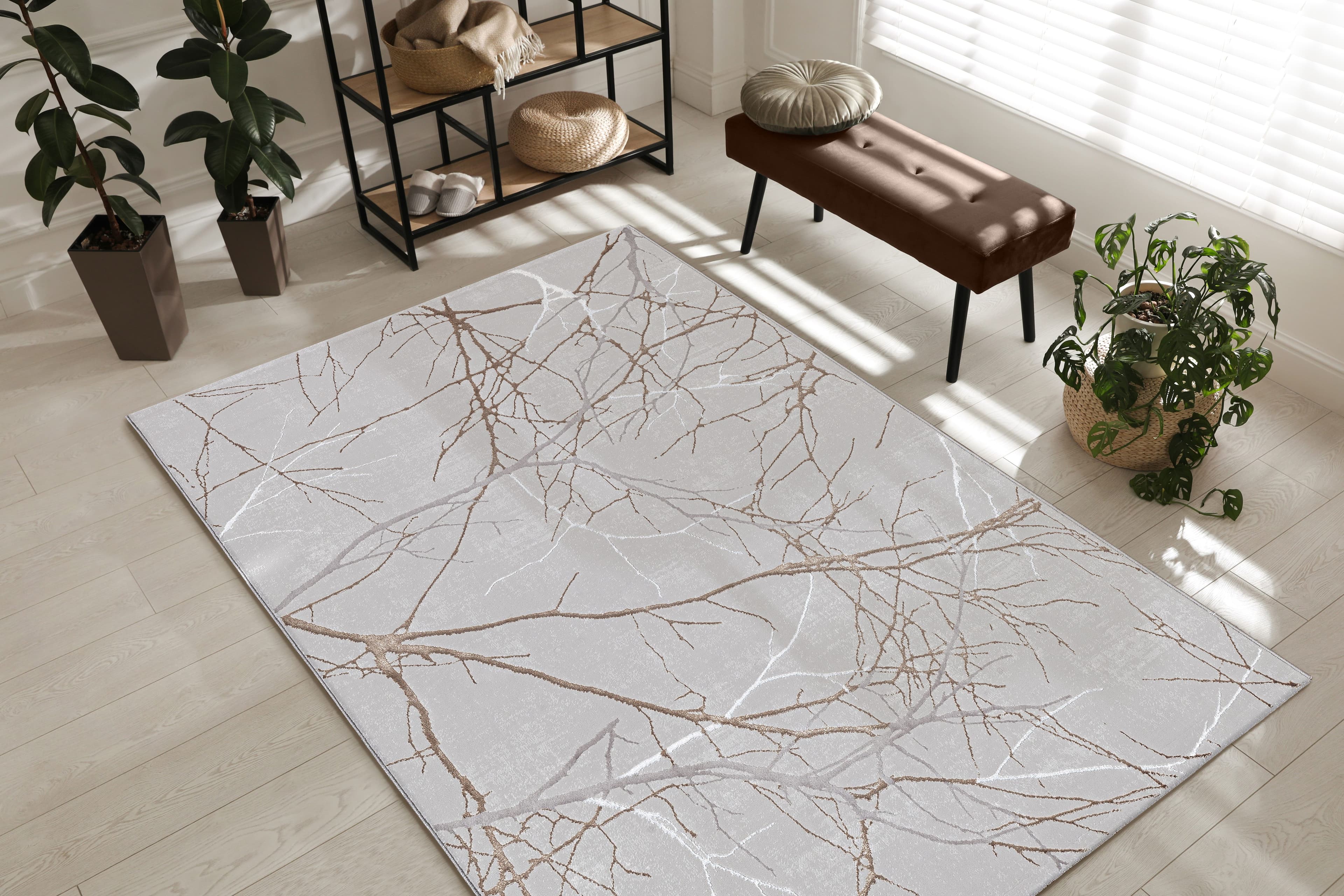 the carpet Teppich Mila | Grau