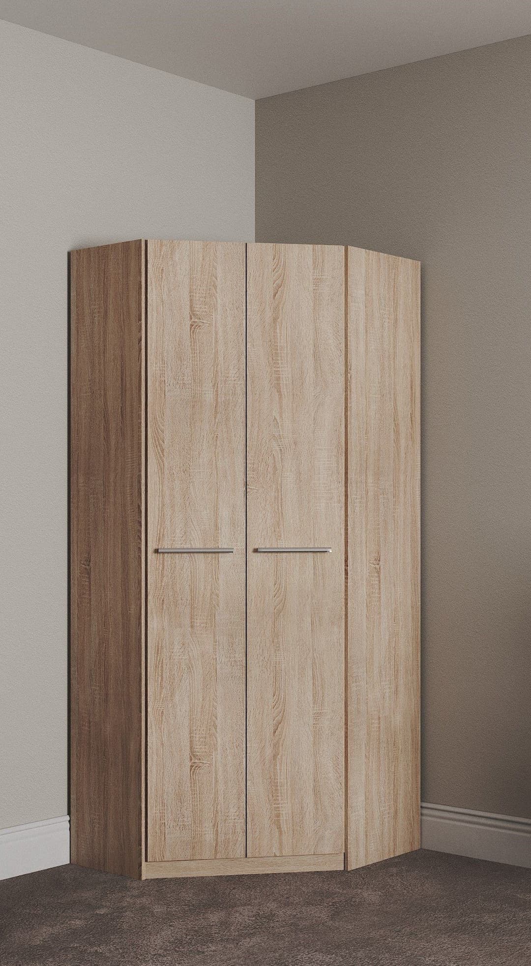 priess Eckkleiderschrank Barcelona | Holztöne