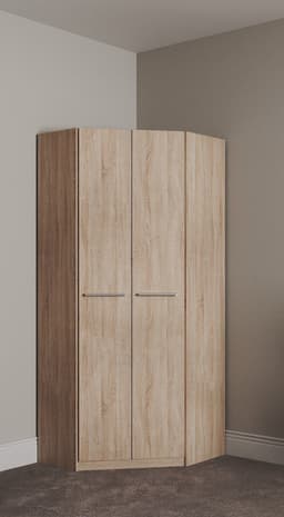 priess Eckkleiderschrank Barcelona | Holztöne