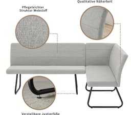 OTTO home Eckbank Blee | Grau