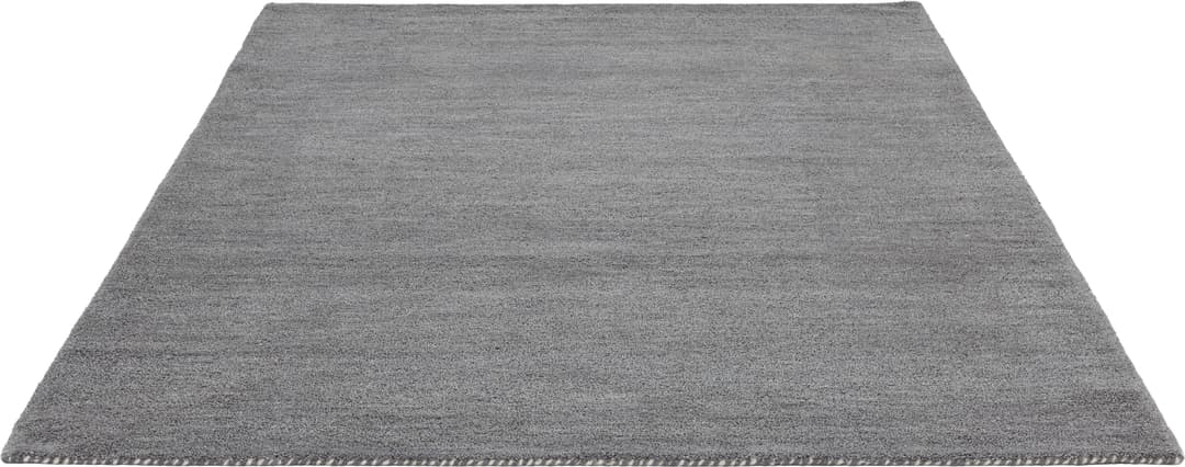 THEKO Wollteppich Gabbeh Uni | Grau