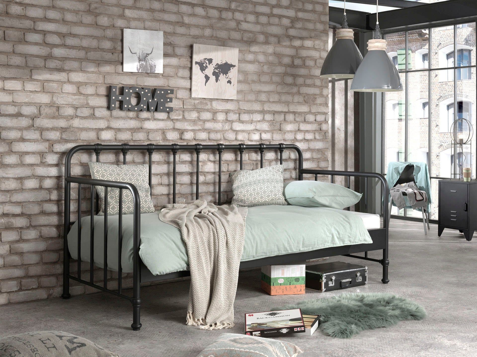 Vipack Jugendbett Bronxx Daybett | Schwarz
