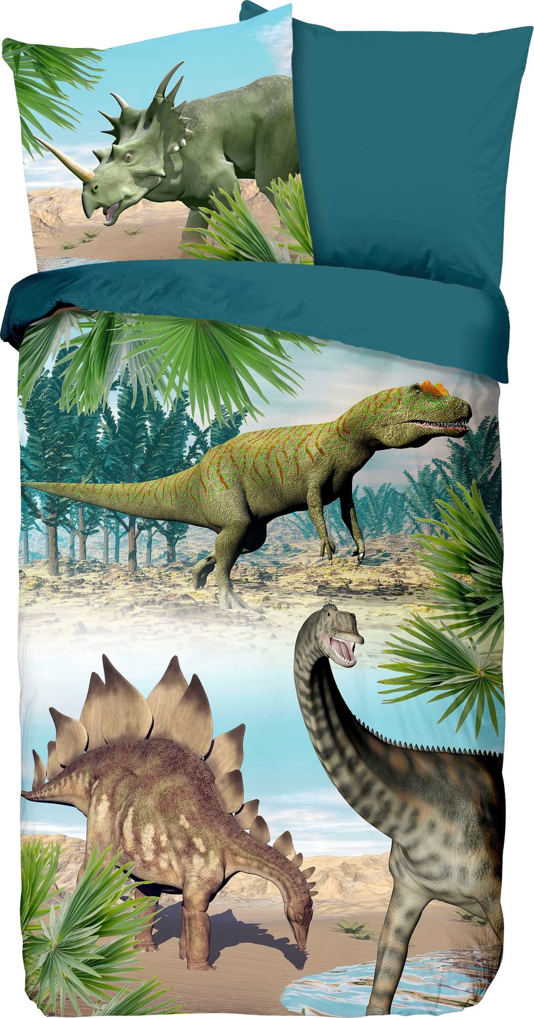 good morning Babybettwäsche Dino | Mehrfarbig