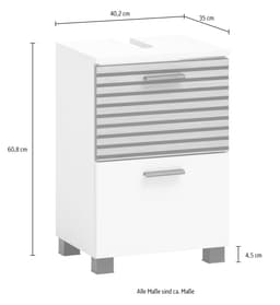welltime Waschbeckenunterschrank Katta | Grau
