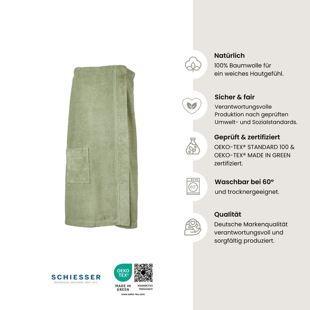 Schiesser Sarong Saunakilt Turin | Grün