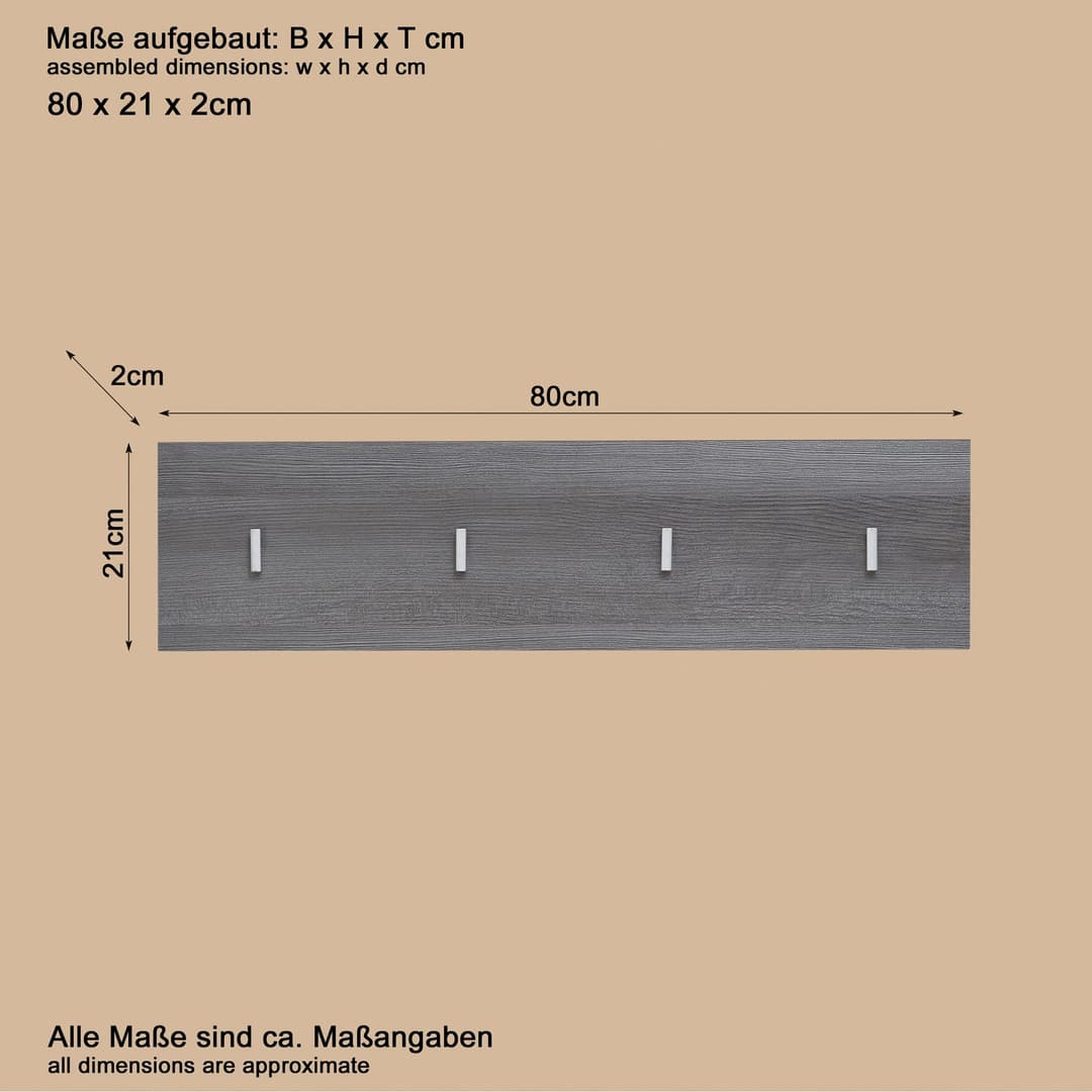 INOSIGN Garderobenpaneel Sovana | Braun