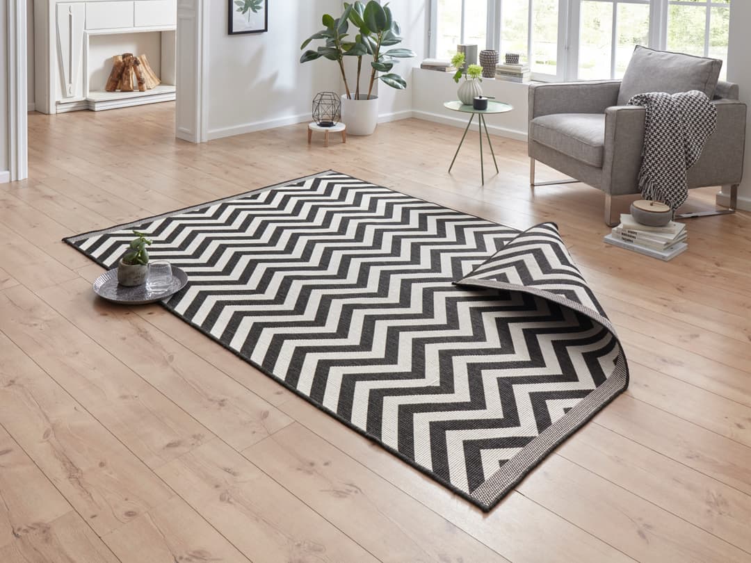 HANSE Home Teppich Palma Wendeteppich | Schwarz