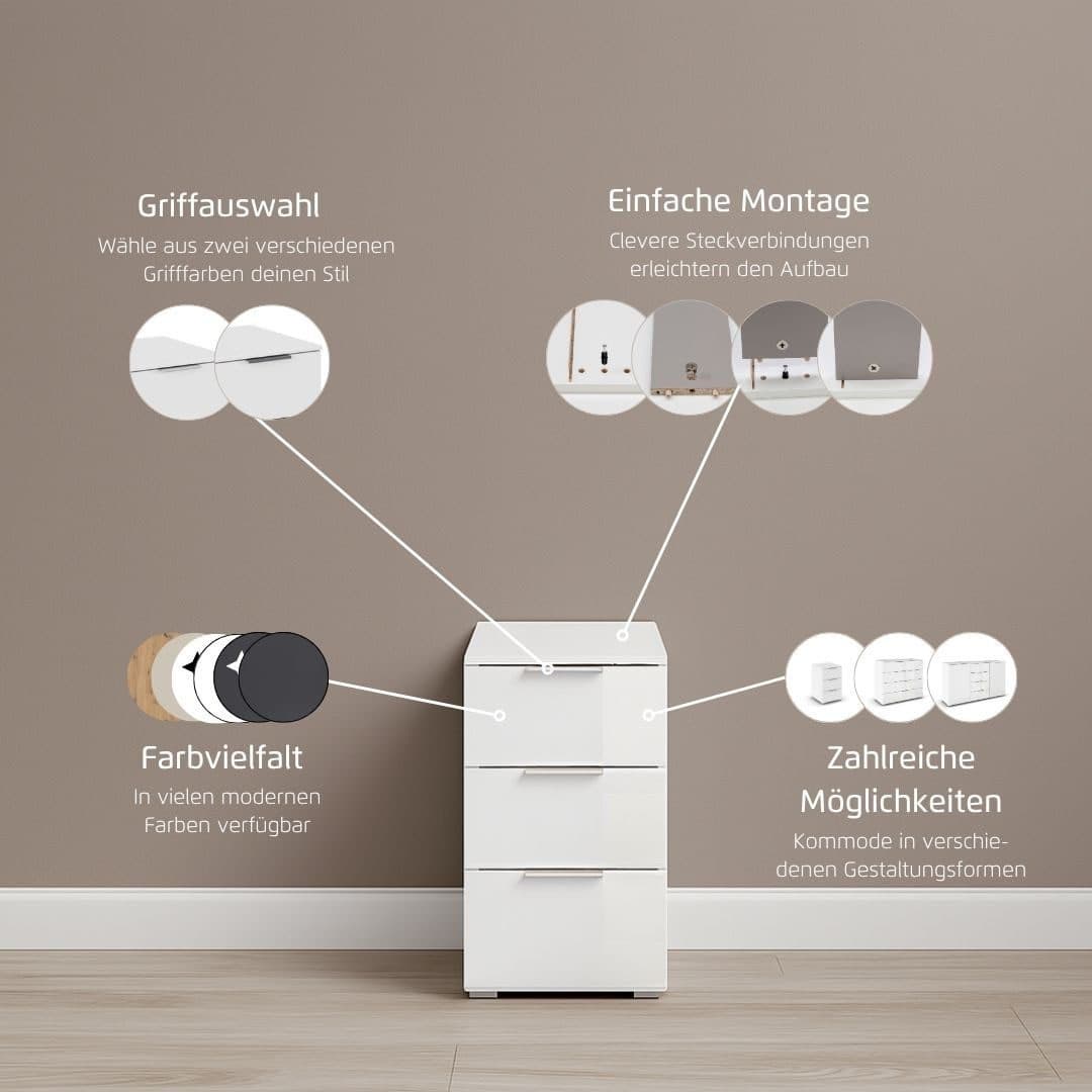 OTTO home AGORDO Nachtkommode | Weiß