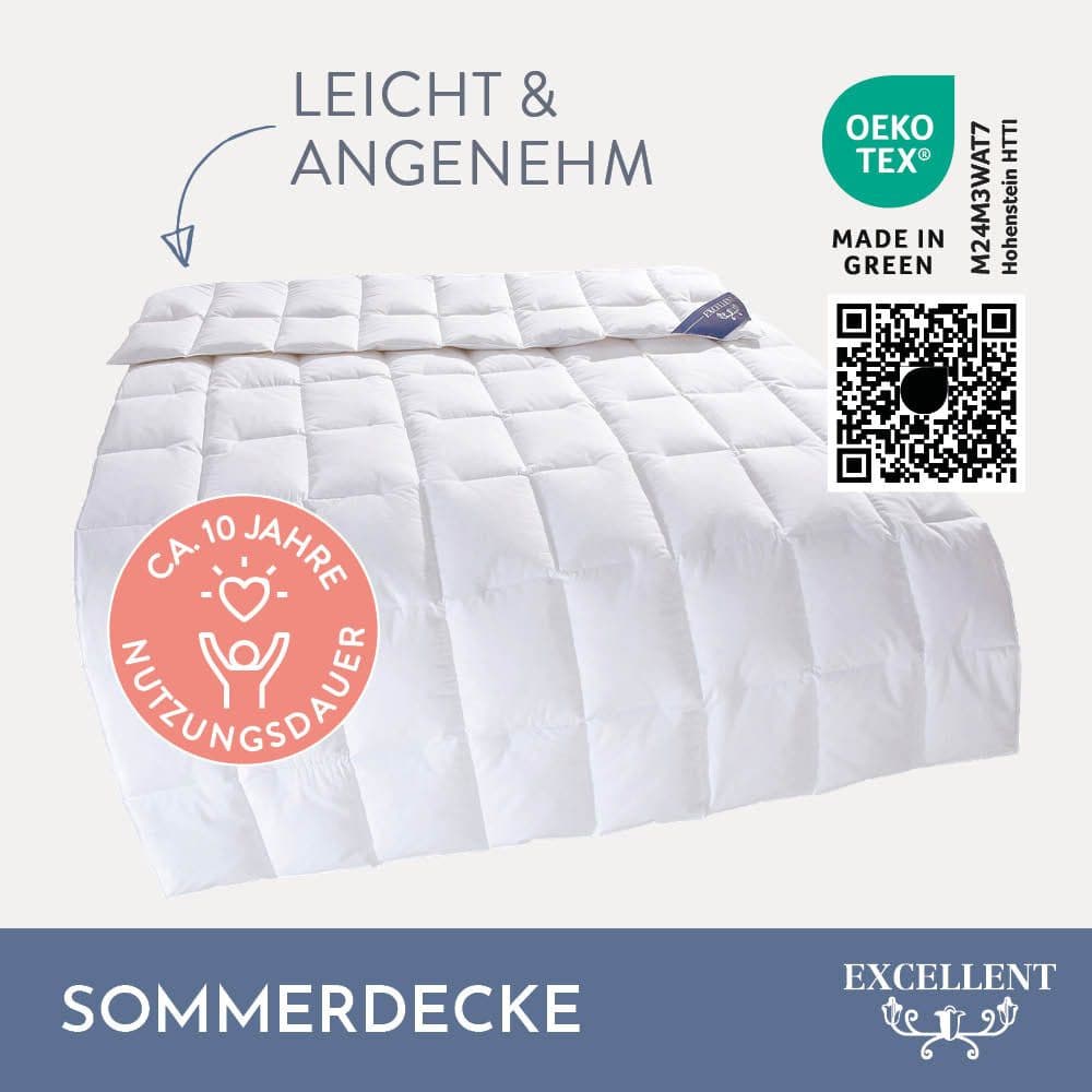Excellent Gänsedaunenbettdecke Davos | Weiß