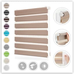 Doppelrollo Duo Rollo Klemmfix | Braun