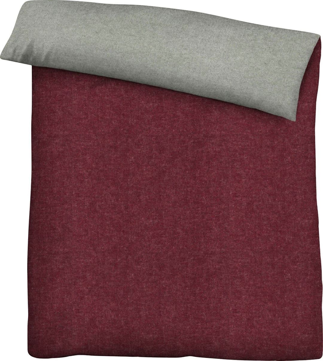 Biberna Hermal Flanell Bettwäsche-Set | Rot