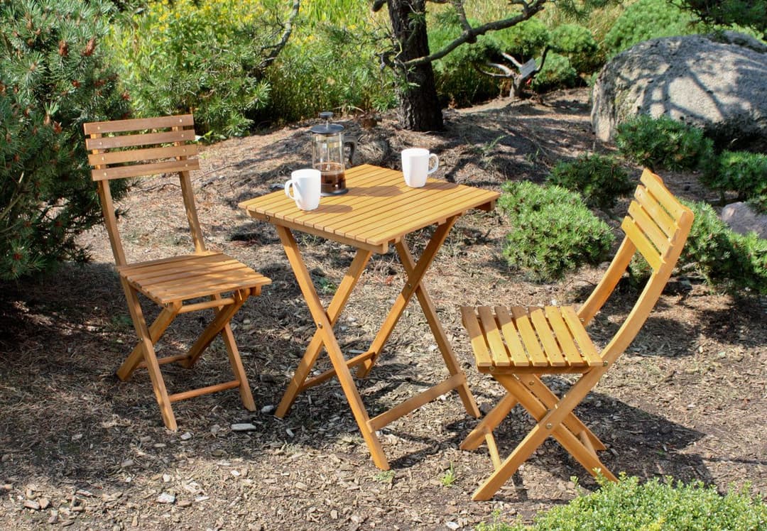 Garden Pleasure Gartentisch Balkontisch ALAMEDA | Holztöne