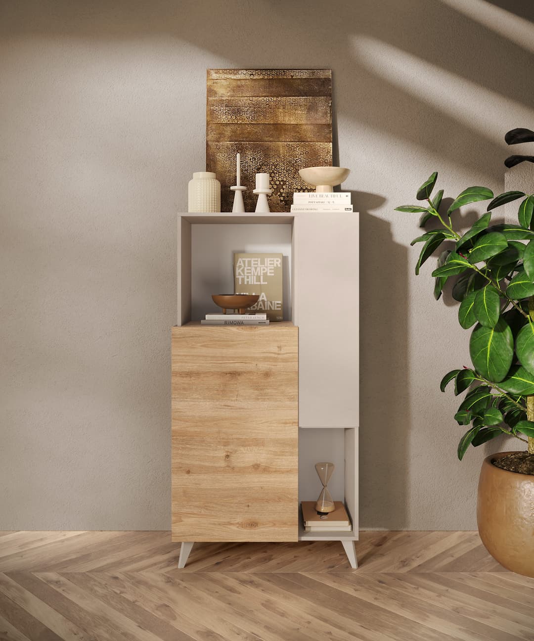 Home affaire Highboard Monaco | Holztöne