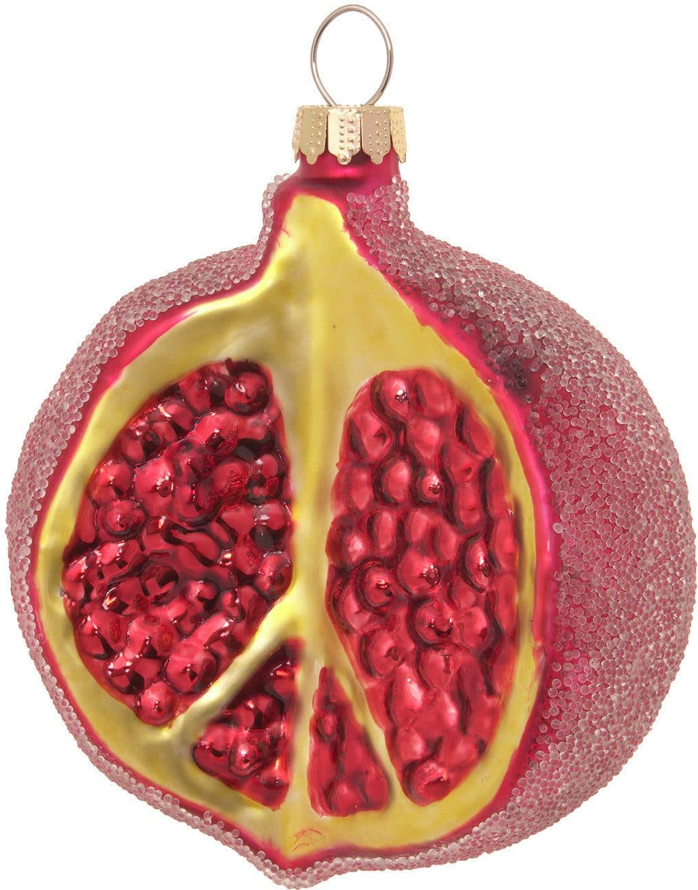 Krebs Glas Lauscha Christbaumschmuck Granatapfel | Rot