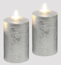 I.GE.A. LED-Kerzen Set | Silber