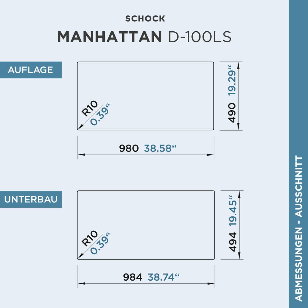 Schock Granitspüle Manhattan D-100L | Schwarz