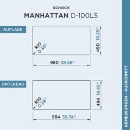 Schock Granitspüle Manhattan D-100L | Schwarz