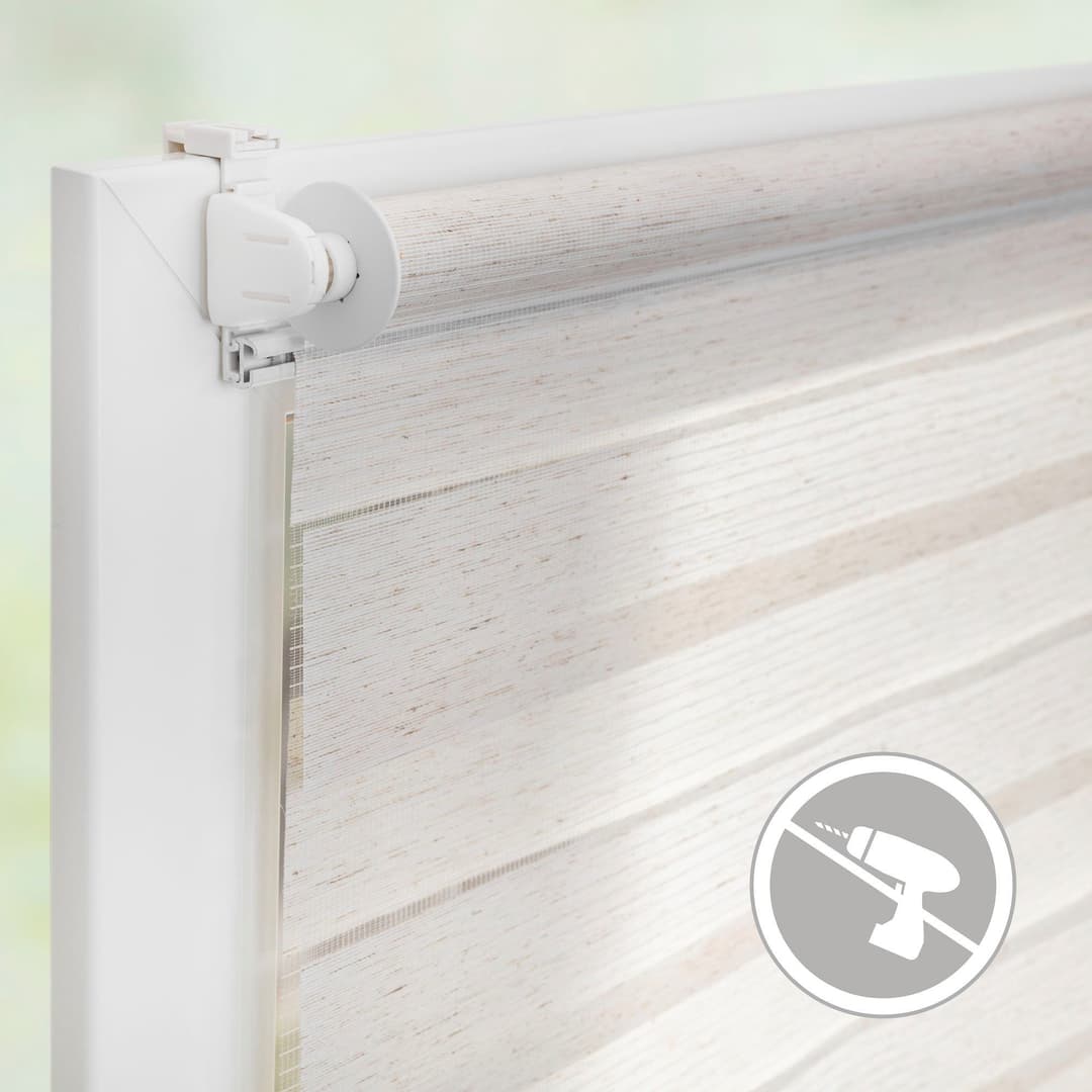 Doppelrollo Duo-Rollo Klemmfix | Beige