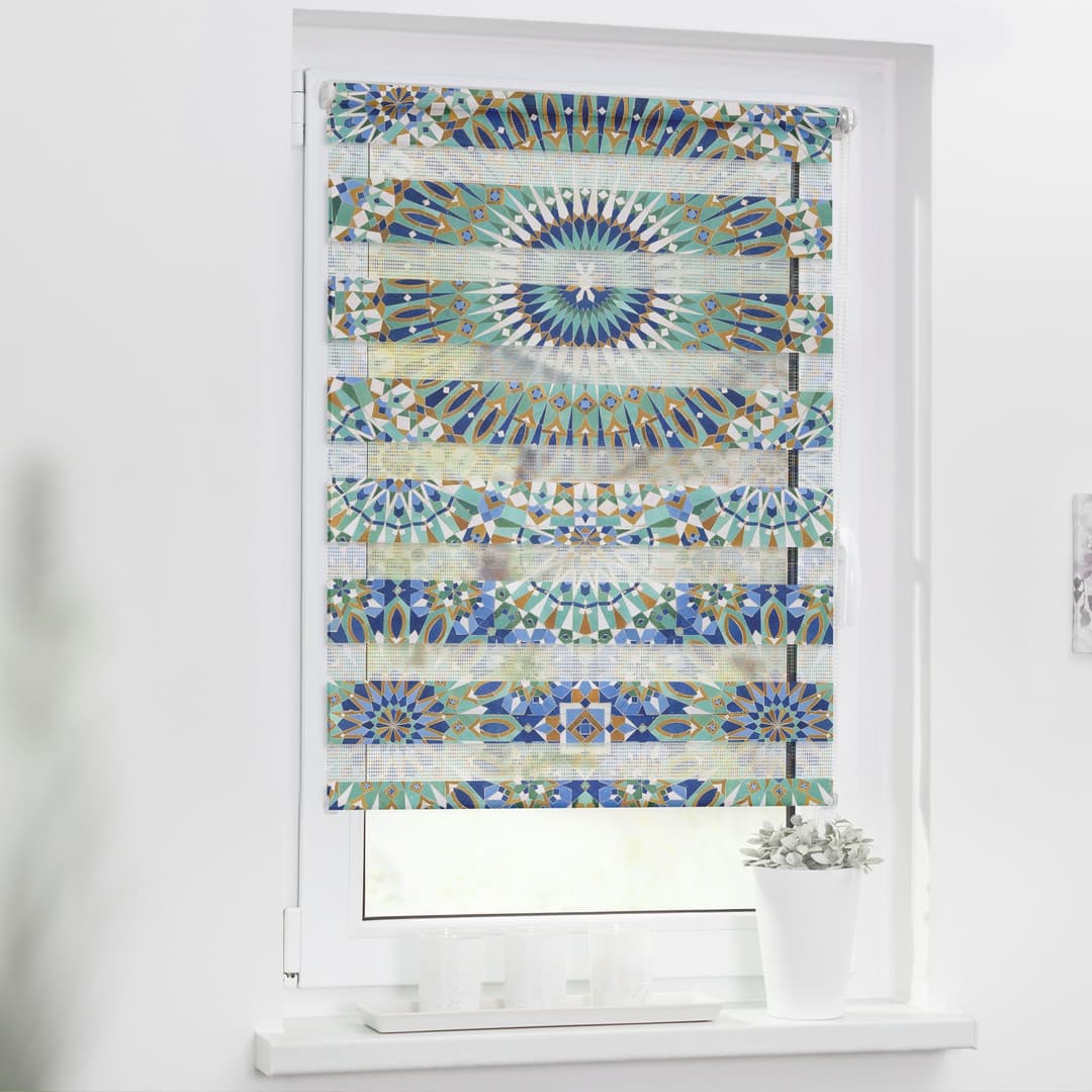 Doppelrollo Duo Rollo Motiv Orientalisches Muster | Mehrfarbig