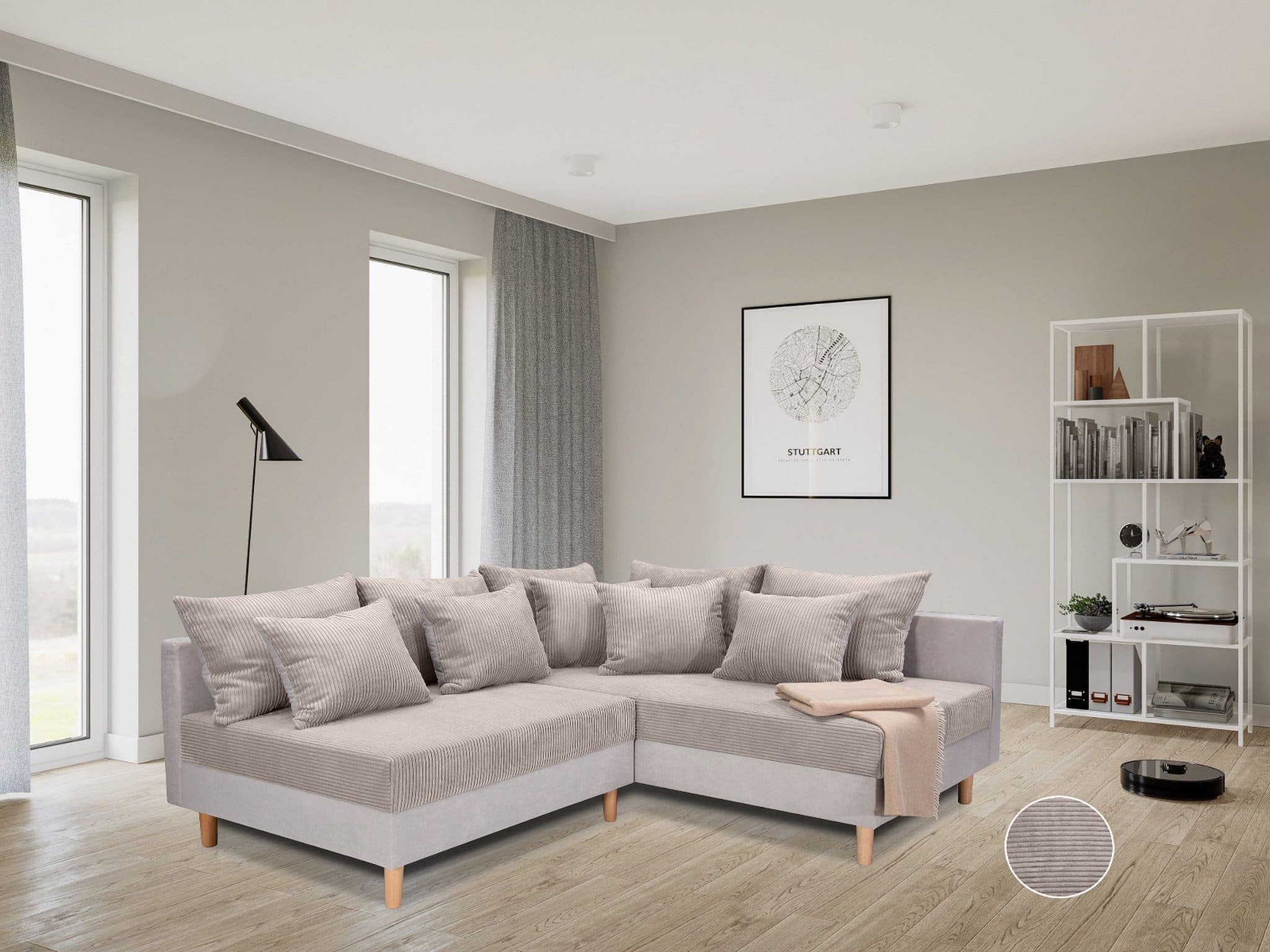 COLLECTION AB Ecksofa Anton L-Form | Beige