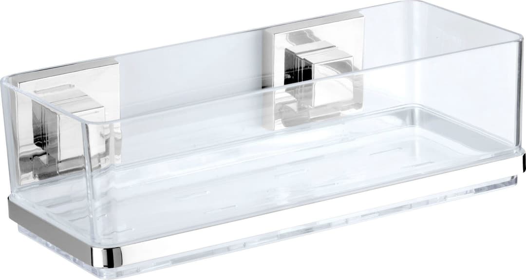 Wenko Duschablage Vacuum-Loc Quadro | Silber