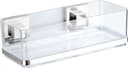 Wenko Duschablage Vacuum-Loc Quadro | Silber