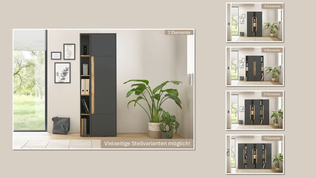 Home affaire Aktenschrank CiTY/GiRON | Grau