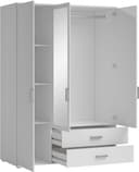 Schlafkontor Drehtürenschrank Ivar Kleiderschrank mit Spiegel | Weiß 5