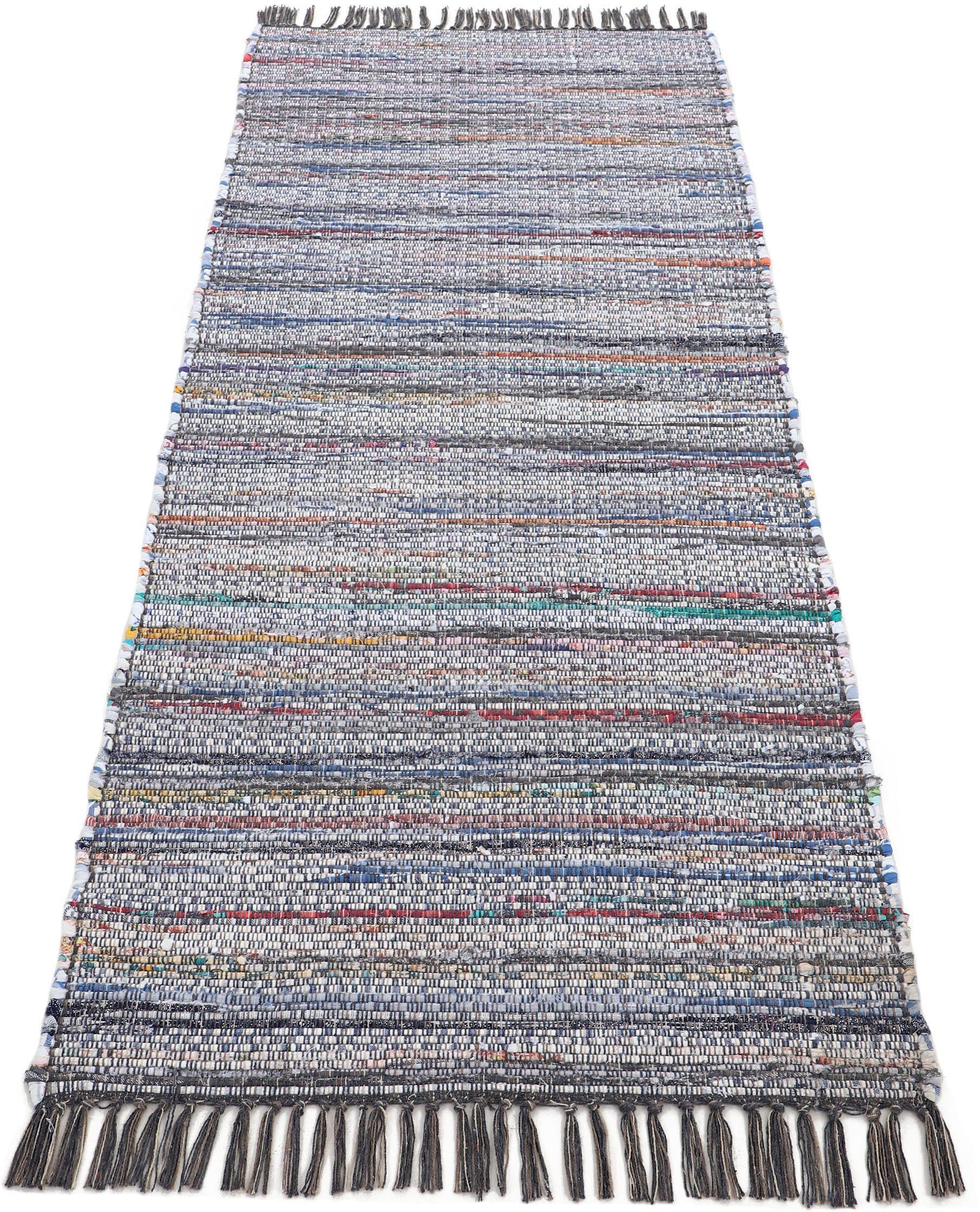 carpetfine Teppich Kelim Chindi | Grau