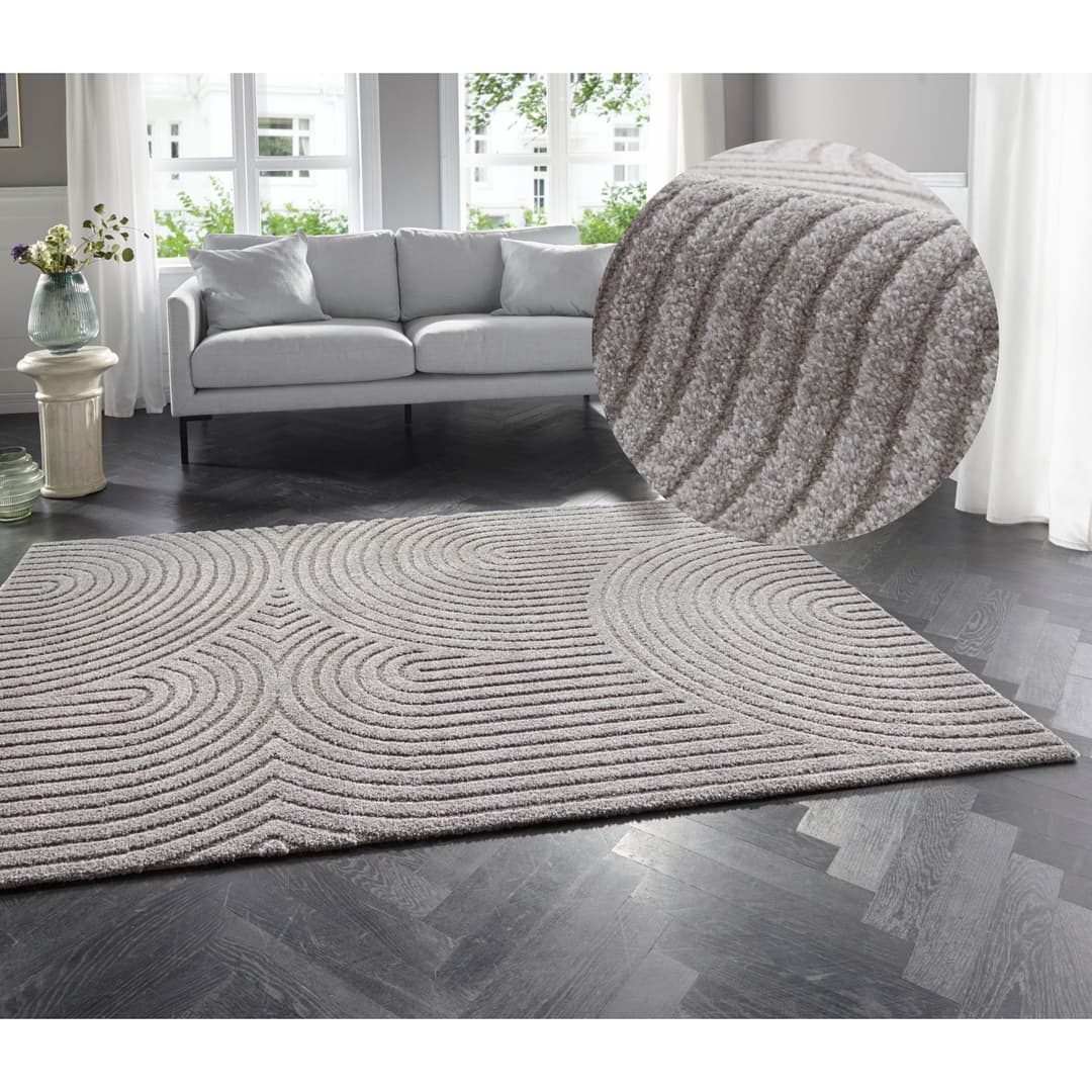 ELLE DECORATION Designteppich Panglao | Grau