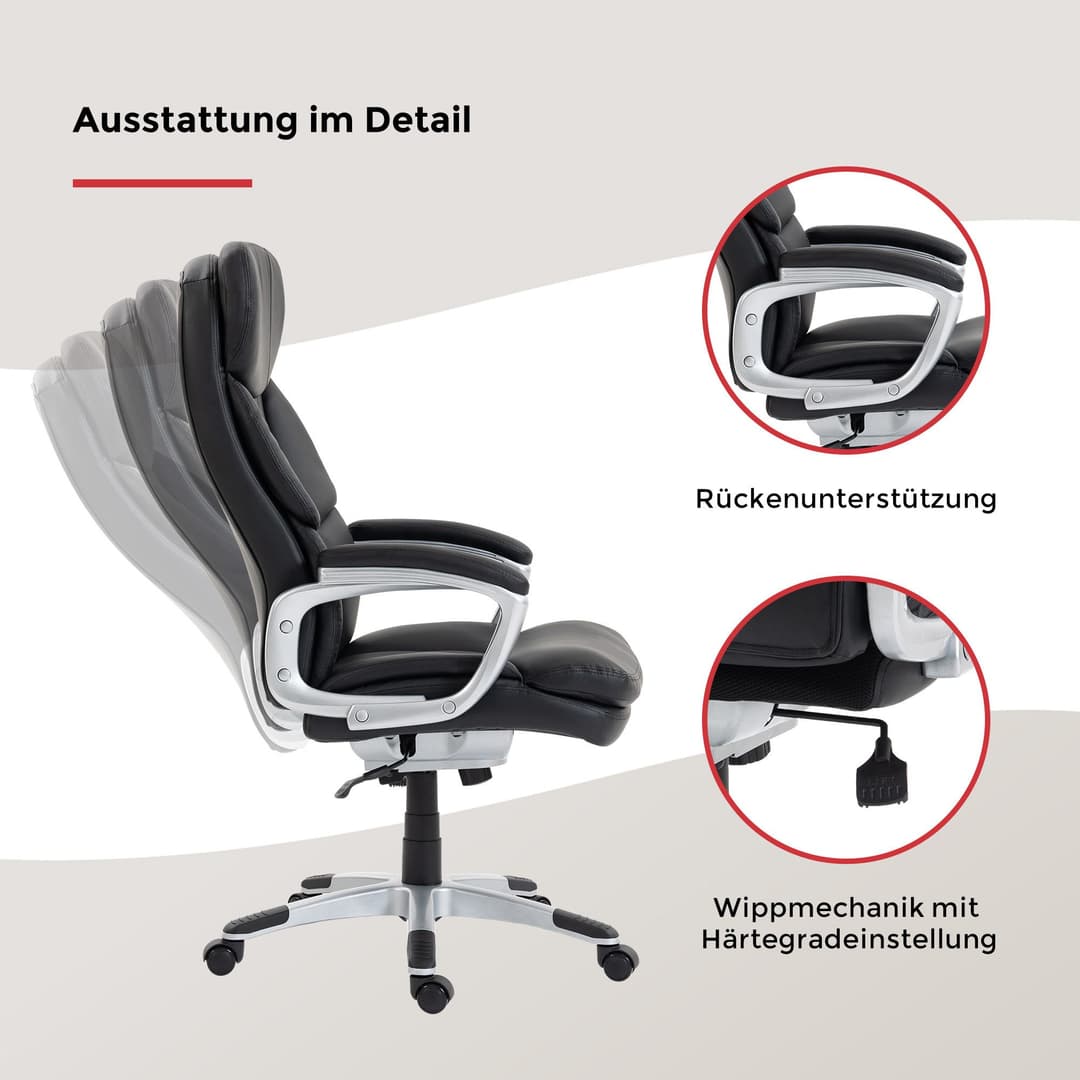 Duo Collection Chefsessel Theodor XXL | Schwarz