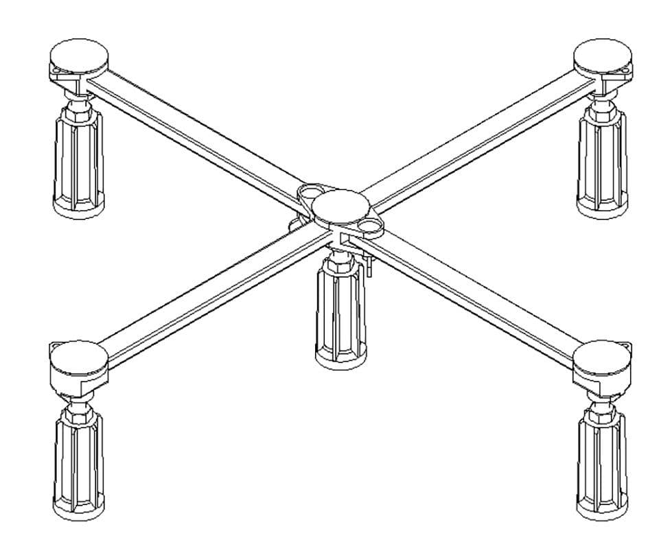 OTTOFOND Duschwannenfüße Universal | Silber