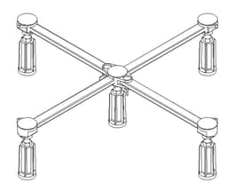 OTTOFOND Duschwannenfüße Universal | Silber