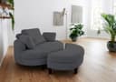 ATLANTIC home collection Loveseat Ravi | Grau