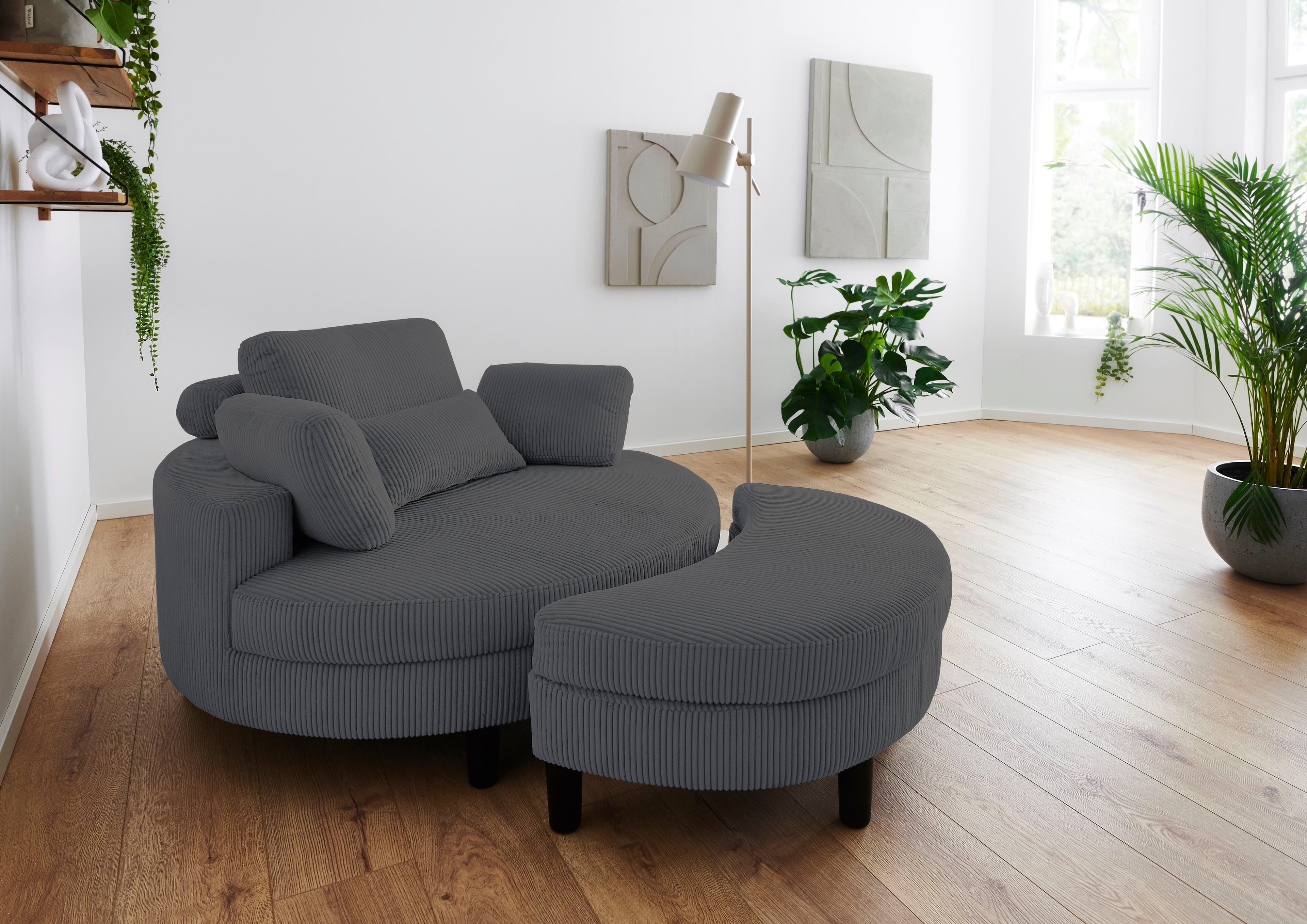 ATLANTIC home collection Loveseat Ravi | Grau