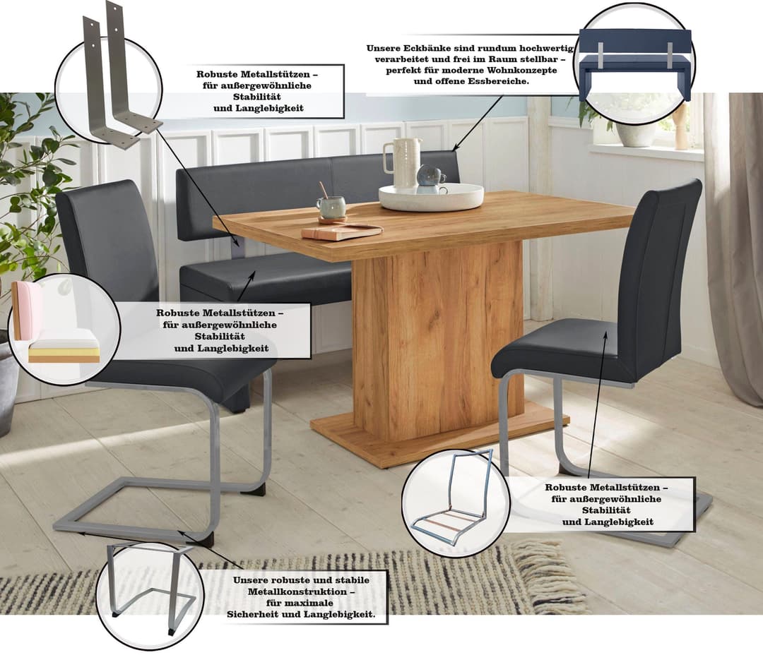 OTTO home Sitzbank Charissa | Schwarz