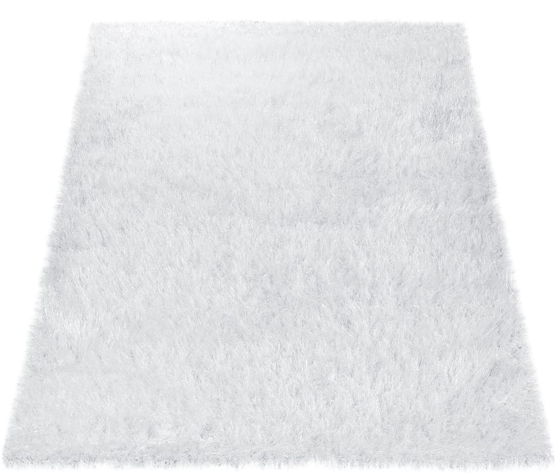 Paco Home Hochflor-Teppich Glamour 300 | Weiß