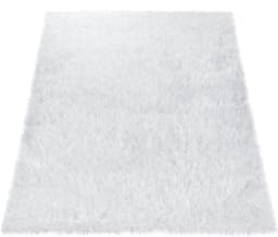 Paco Home Hochflor-Teppich Glamour 300 | Weiß