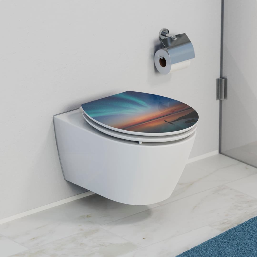 Schütte POLAR LIGHTS WC-Sitz | Mehrfarbig