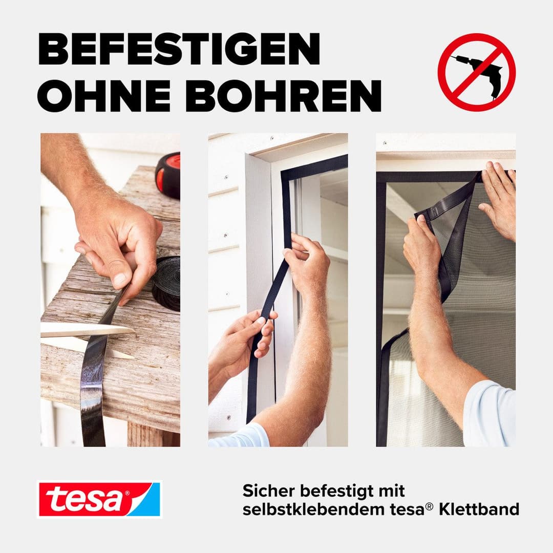 tesa Insektenschutz-Vorhang Insect Stop Magnetvorhang | Schwarz