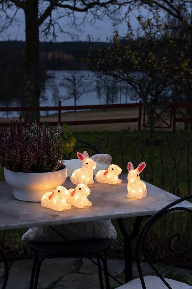 Konstsmide LED-Lichterkette Osterhase | Weiß