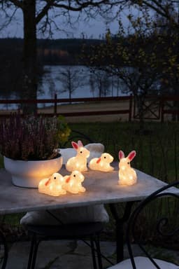 Konstsmide LED-Lichterkette Osterhase | Weiß