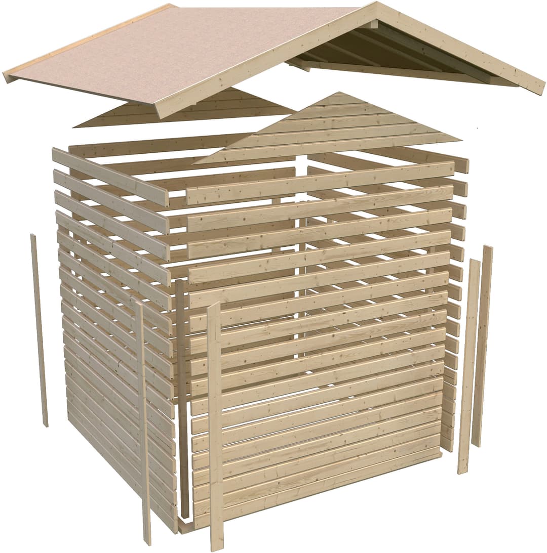 Karibu Verkaufshaus 1 | Holztöne