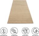 THEKO Wollteppich Gabbeh Uni | Beige 4