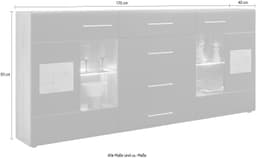 Innostyle Sideboard Sonate | Schwarz