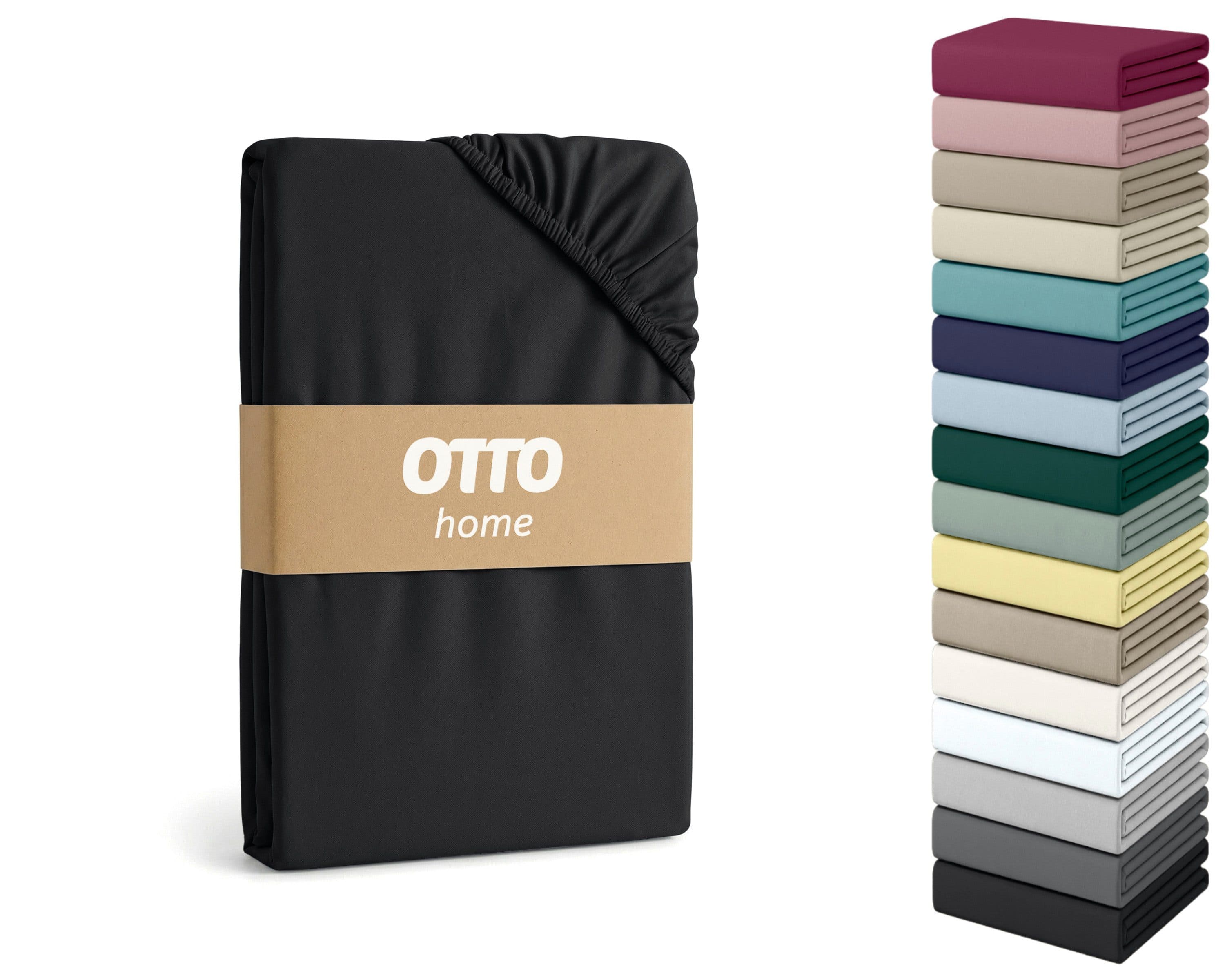 OTTO home Spannbettlaken Cremona | Schwarz